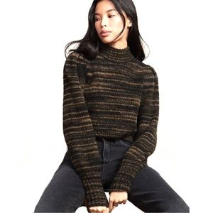 NEW VERONICA BEARD FUZZY MOCK NECK SWEATER